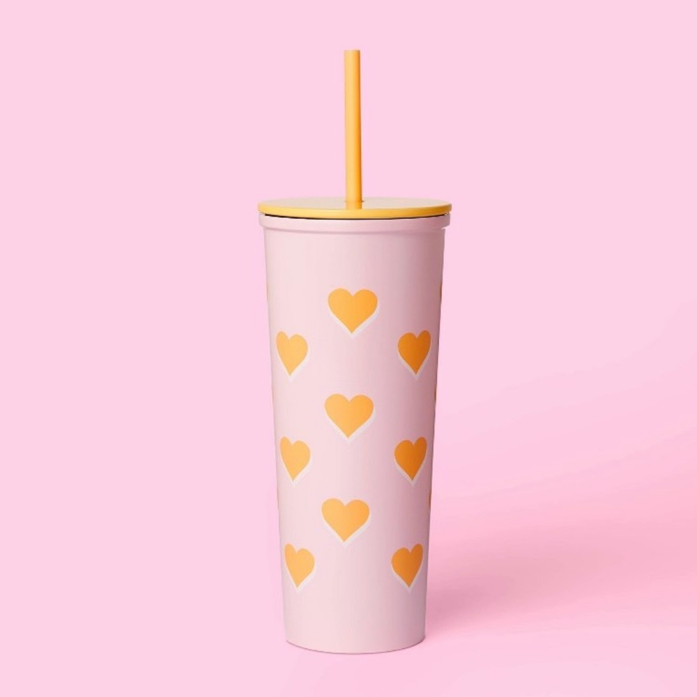 Stoney Clover Lane x Target Light Pink and Orange Heart Tumbler